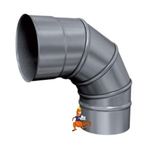 KOLANO SKRĘTNE 90 STOPNI KWASOODPORNE JEDNOŚCIENNE MKS STANDARD FI150 MK ŻARY