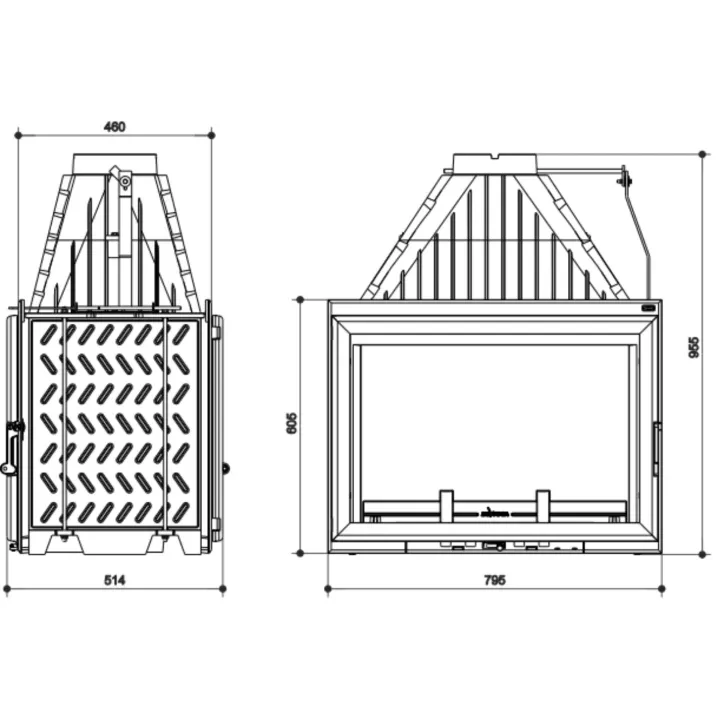 wklad-kominkowy-800-grande-vision-dwustronne-przeszklenie-ref9282-44-invicta-rysunek-techniczny