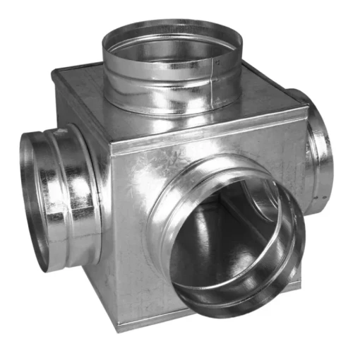 skrzynka-rozdzielcza-szescian-aluflex-termoflex-dystrybucja-powietrza-ocynk-fi150-4x125mm-parkanex.webp