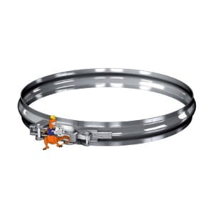 OBEJMA SPINAJĄCA WĄSKA KBT FI120 DO SYSTEMÓW DWUŚCIENNYCH MK ŻARY