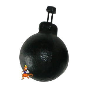 KULA KOMINIARSKA DO SZCZOTKI ŻELIWNA DO CZYSZCZENIA WKŁADÓW KOMINOWYCH 1,3 KG