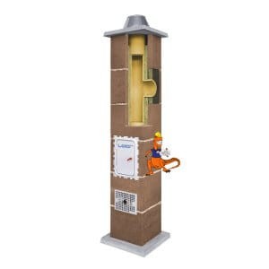 KOMPLETNY KOMIN IZOLOWANY LEIER 11,66 MB FI 250 + WENT