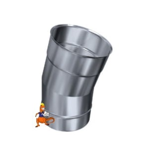 KOLANO STAŁE 15 STOPNI KWASOODPORNE JEDNOŚCIENNE MKS STANDARD FI350 MK ŻARY