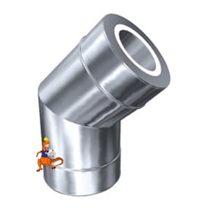 KOLANO KWASOODPORNE ŻAROODPORNE IZOLOWANE 30MKDZ 45 STOPNI FI400 MK ŻARY