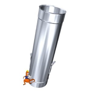RURA Z UCHWYTAMI MONTAŻOWYMI RPU KWASOODPORNA JEDNOŚCIENNA MKS PREMIUM FI300 100CM MK ŻARY