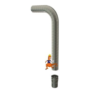 PAKIET PRZYŁĄCZENIOWY KOMINKOWY ELASTYCZNY FLEX DO KOMINA STALOWEGO XL FI160 MK ŻARY