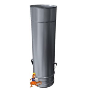 RURA Z UCHWYTAMI MONTAŻOWYMI KWASOODPORNA JEDNOŚCIENNA MKKS INV FI60 1M DO PIECÓW KONDENSACYJNYCH MK ŻARY