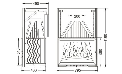 Wkład kominkowy INVICTA