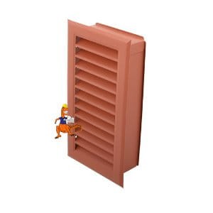  KRATKA WENTYLACYJNA KWASOODPORNA 120x240MM KOLOR CEGLASTY PARKANEX