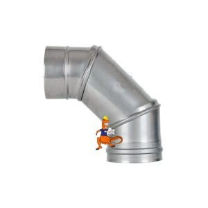 Kolano regulowane 90 st Kominus