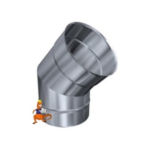 KOLANO STAŁE SKS 45 STOPNI KWASOODPORNE JEDNOŚCIENNE MKS PREMIUM FI400 MK ŻARY