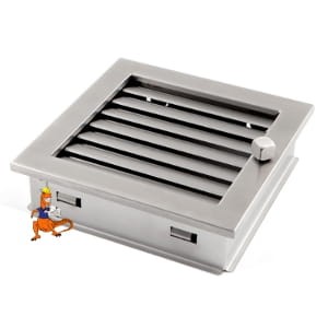 KRATKA KOMINKOWA MODERN 20x20CM Z ŻALUZJĄ INOX FIRMY PARKANEX