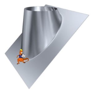 PRZEPUST DACHOWY DDT 45 35-50 STOPNI FI450 DO SYSTEMÓW DWUŚCIENNYCH MK ŻARY