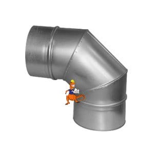 Kolano wentylacyjne 90° Kominus
