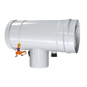 Trójnik rewizyjny redukcyjny kwasoodporny dwucienny MKPS MK Żary