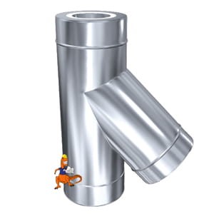 TRÓJNIK KWASOODPORNY ŻAROODPORNY IZOLOWANY 45 STOPNI FI350 MK ŻARY