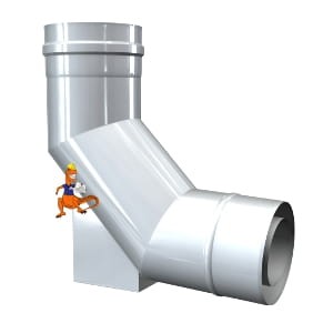 Kolano podparte ze stopką 93 stopni kwasoodporne dwuścienne MKPS MK Żary