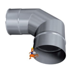 KOLANO STAŁE 90 STOPNI KWASOODPORNE JEDNOŚCIENNE MKS STANDARD FI500 MK ŻARY