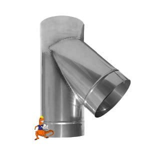 Trójnik wentylacyjny 45° Kominus