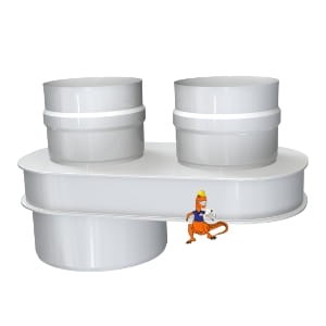 Rozdzielacz kwasoodporny dwucienny MKPS MK Żary