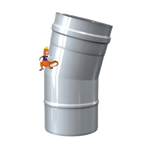 Kolano 15 stopni kwasoodporne dwucienne MKPS MK Żary