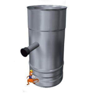 RURA Z KRÓĆCEM POMIAROWYM KWASOODPORNA JEDNOŚCIENNA MKKS INV FI60 0,25M DO PIECÓW KONDENSACYJNYCH MK ŻARY