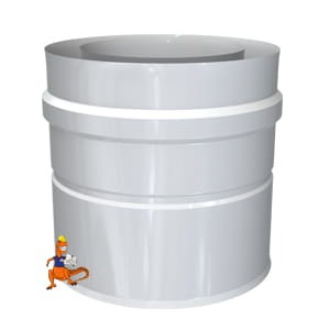 ADAPTER DO KOTŁÓW GAZOWYCH KWASOODPORNY DWUŚCIENNY MKPS MK ŻARY KOLOR BIAŁY