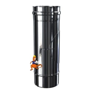 WYCZYSTKA KWASOODPORNA DWUŚCIENNA MKPS INV 60/100 MM DO PIECÓW KONDENSACYJNYCH MK ŻARY