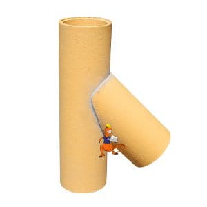 Trójnik 45 stopni Wolfshoher