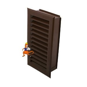 KRATKA WENTYLACYJNA KWASOODPORNA 120x240MM KOLOR BRĄZOWY PARKANEX